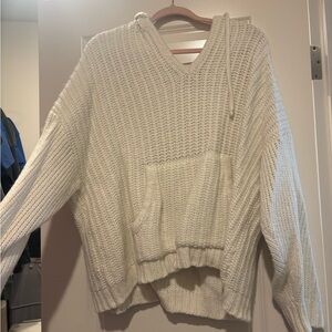 Aerie Cream V-Neck Sweater
